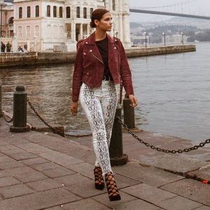 Zara snakeskin print pants